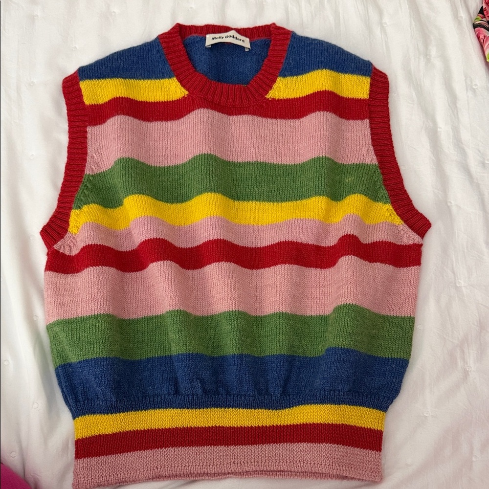 MOLLY GODDARD Multicolor Striped Knit Vest